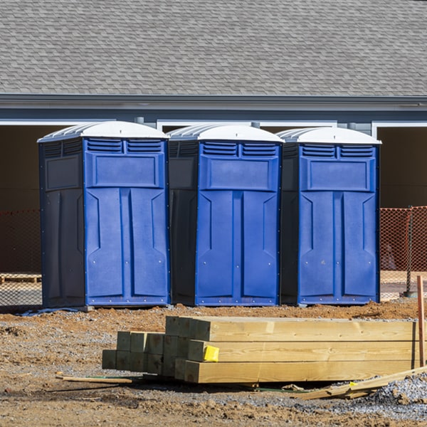 how often are the porta potties cleaned and serviced during a rental period in Fairfield Bay AR